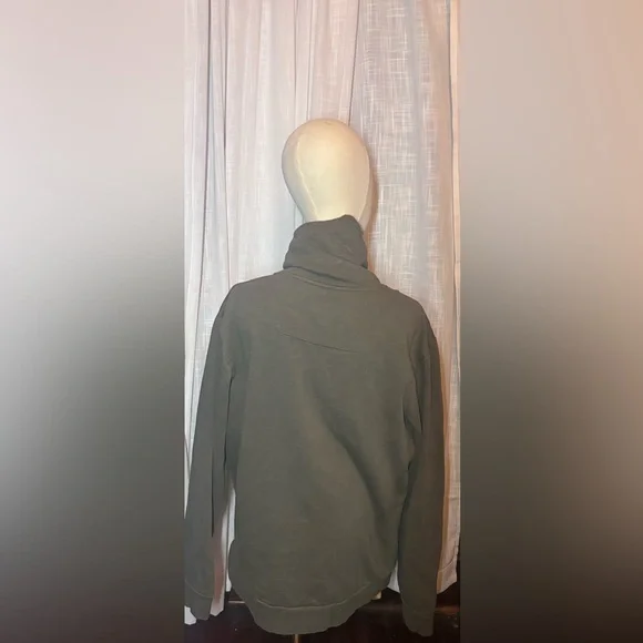 🌿 Threadbare Men’s Olive Cowl Neck Sweatshirt | Cozy Cool | XXL - Picture 2 of 5